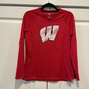 University of Wisconsin Madison Adidas Long Sleeve Dry Fit TShirt Size Medium